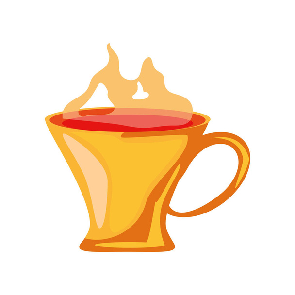 filiżanka gorącej herbaty - Wektor, obraz