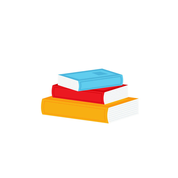stack of books on a white background Literature, realistic drawings, organizers, planners, notebooks, textbooks,open book,back to school.vector illustration - Vector, Image