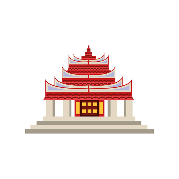 Çin tapınağı ikonu - Vektör, Görsel