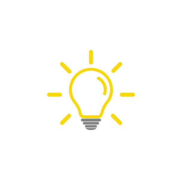 Hehkulamppu on täynnä ideoita ja luovaa ajattelua, analyyttistä ajattelua jalostukseen. Hehkulampun kuvakevektori. ideoiden symboli kuva. - Vektori, kuva