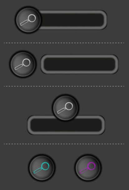 botões com lupa
 - Vetor, Imagem