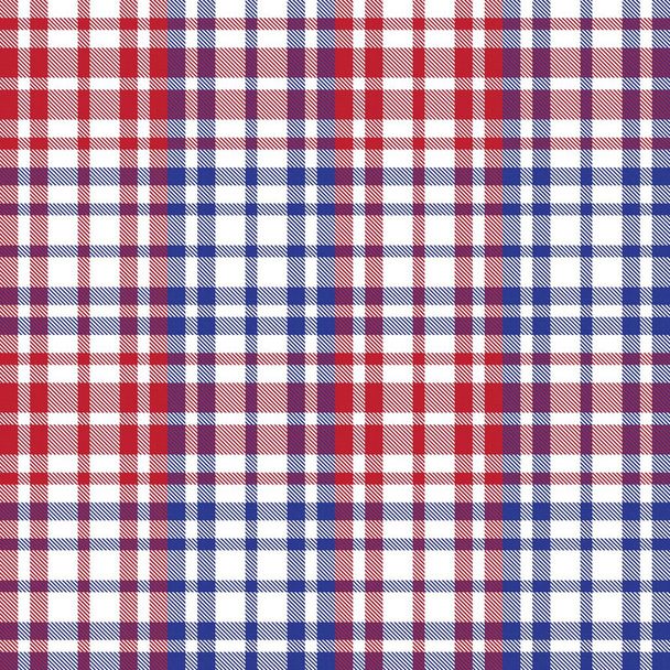 Piros aszimmetrikus kockás texturált zökkenőmentes minta alkalmas divat textil és grafika - Vektor, kép