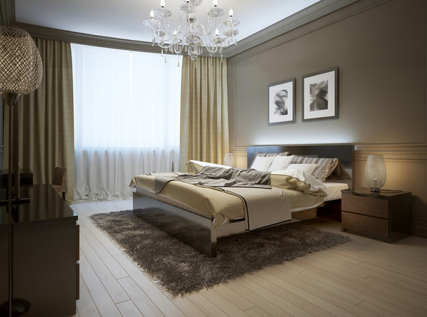 Schlafzimmereinrichtung im modernen Stil - Foto, Bild