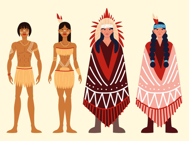 povos nativos aborígenes - Vetor, Imagem