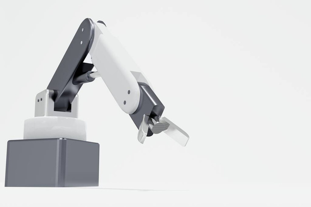 tecnologia Industrial 4.0 animação conceito de braço robótico 3D renderização - Foto, Imagem