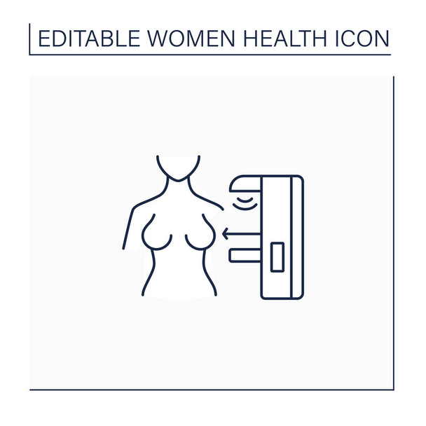 pictogram van de mammogramlijn - Vector, afbeelding