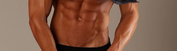 abdominal masculin - gros plan - Photo, image