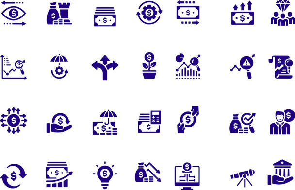 Финансовые векторные иконки - Вектор,изображение