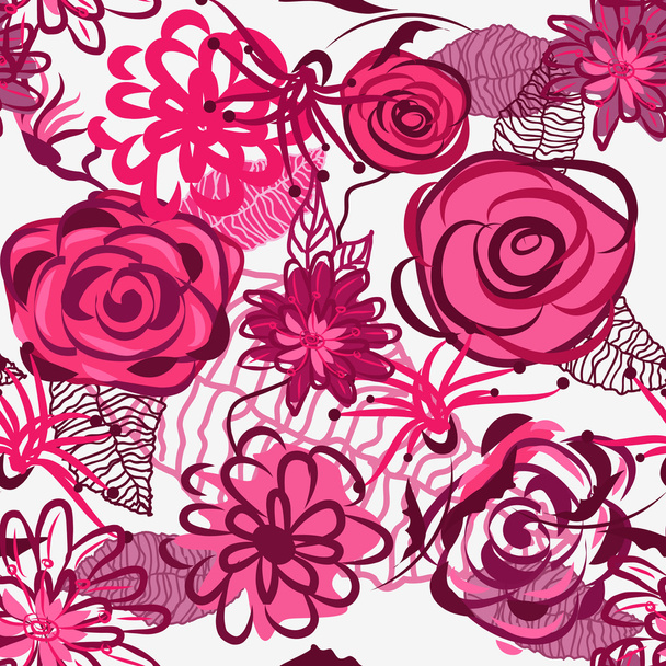 Beautiful floral texture - Vector, Image