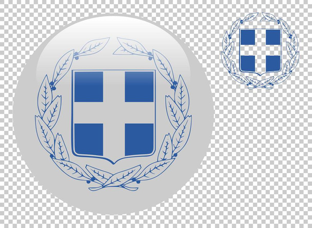 Wappen Griechenlands Vektordarstellung auf transparentem Hintergrund - Vektor, Bild