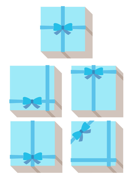 flat style, wrapped gift or gift card - Vector, Image