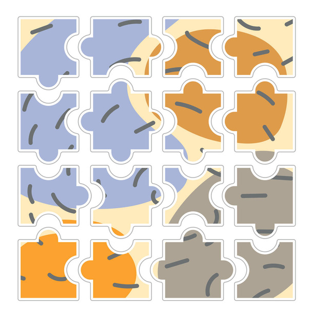 Set puzzelstukjes - Vector, afbeelding
