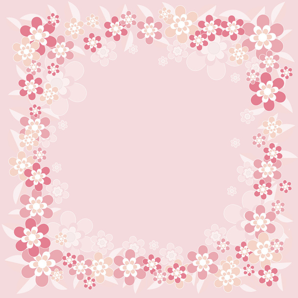 Background with many flowers,vector illustration - Vector, Image