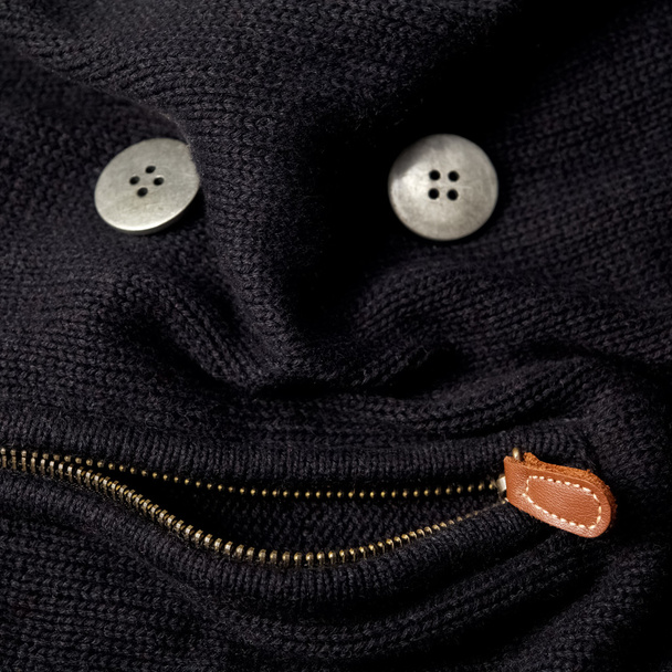 funny face of a sweater with zipper - Foto, Bild