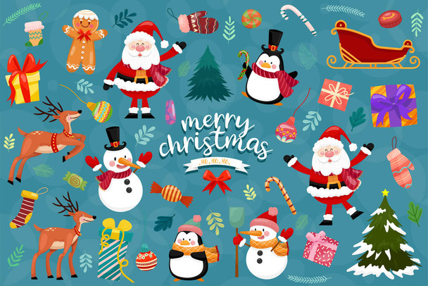 Weihnachten Vektor Ikonen Neujahr Dekoration Illustration von Weihnachten Christen - Vektor, Bild