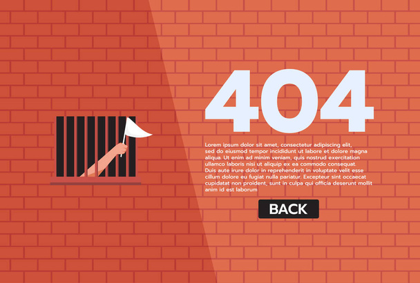 Avviso di rete Internet 404 Pagina di errore o file non trovato per la pagina web. Pagina di errore di Internet o problema non trovato sulla rete. 404 errore presente nella resa umana. - Vettoriali, immagini