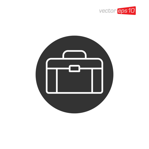 Suitcase or Briefcase Icon Design Vector - Fotoğraf, Görsel