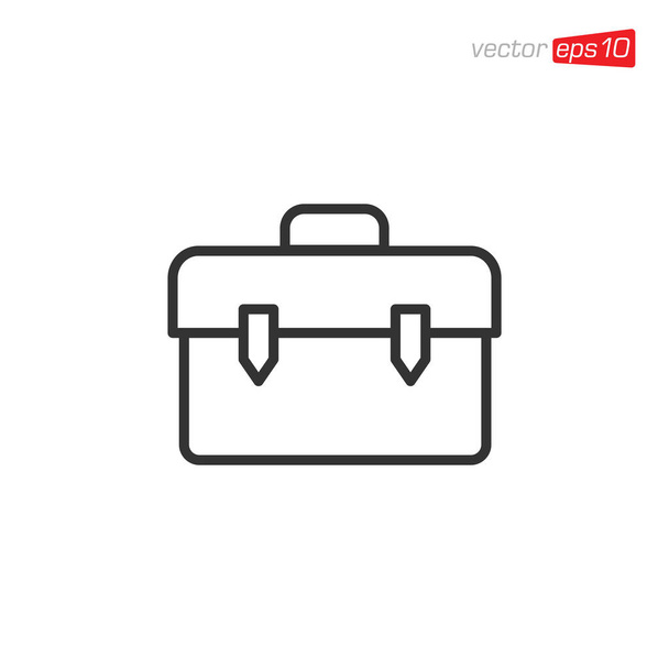 Suitcase or Briefcase Icon Design Vector - Foto, Imagem