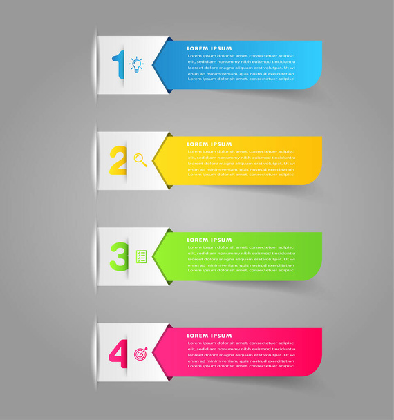 modern text box template, banner Infographics - Vector, afbeelding