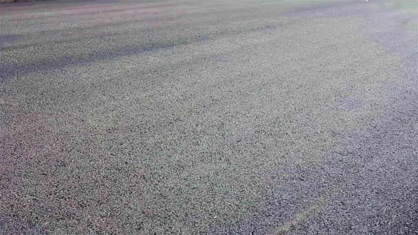 stoomwals wordt afgevlakt asfalt - Video