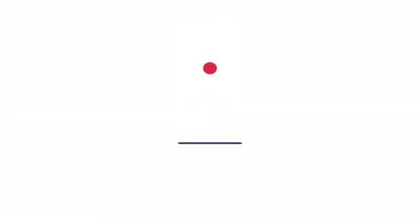 Animación de carga de salto. Animación de bola roja rebotando aislada sobre fondo blanco. Vídeo de resolución 4k - Imágenes, Vídeo