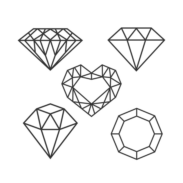 Christian illustration. Church logo. Set of vector diamonds. - Vektor, Bild