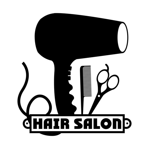 μαλλιά σαλόνι σχέδιο - Διάνυσμα, εικόνα