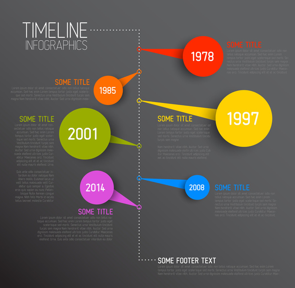 Infographic timeline report template - Vector, Image