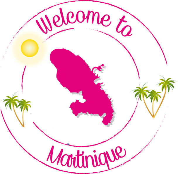 Vítejte na Martinik - Vektor, obrázek