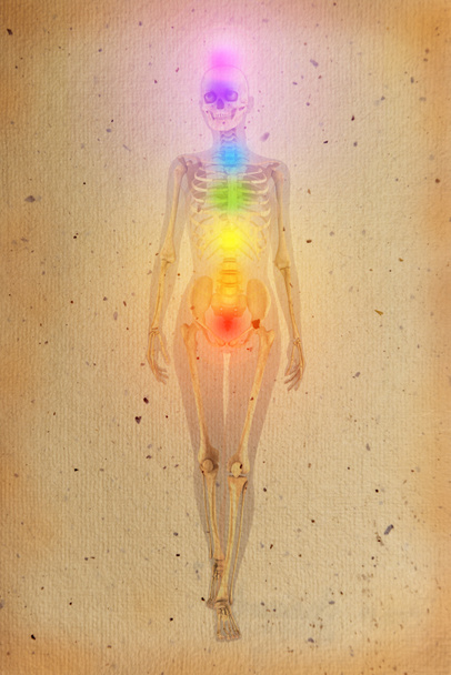 Chakras sobre un cuerpo humano
 - Foto, Imagen