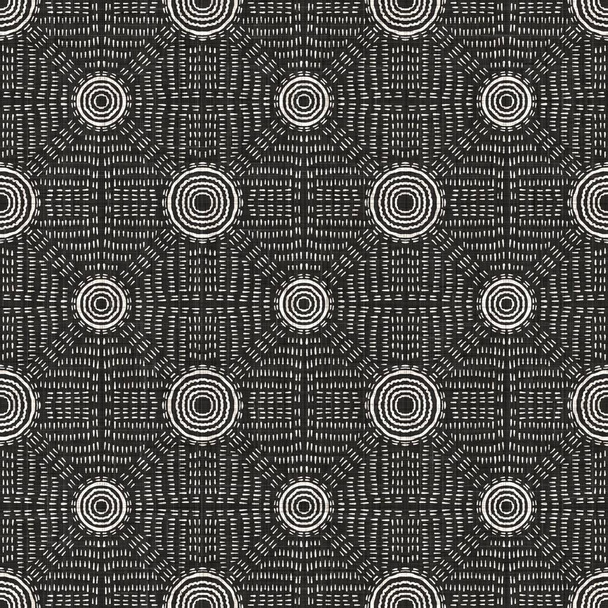 Bezešvé černé bílé tkaniny kruh plátno textury. Dva tón monochromatický vzor pozadí. Moderní textilní tkaný efekt. Mužský tečkovaný spot opakovat jpg tisk.  - Fotografie, Obrázek