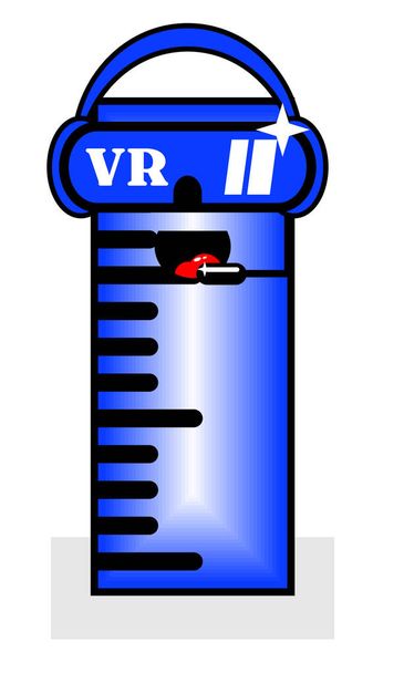 illustration graphique de dessin animé design de la mascotte règle VR - Vecteur, image