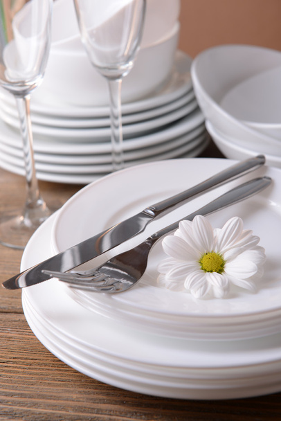 White dishes - Foto, Imagem