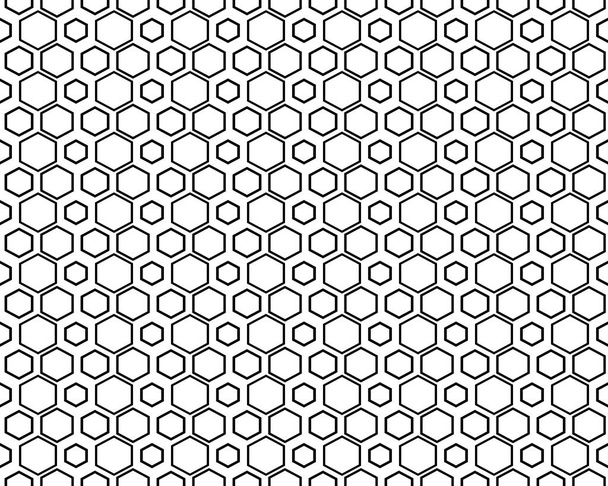 Geometrikus hatszög zökkenőmentes minta fehér alapon - Vektor, kép
