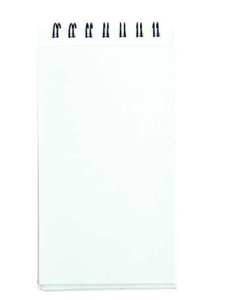 blanko einseitig weißes Papier Notizbuch vertikal - Foto, Bild