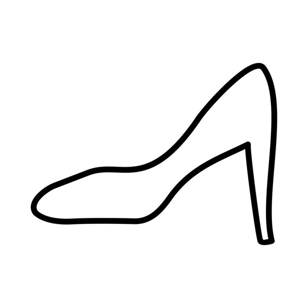 High Heels Free Vector Line Icon Desig - Vetor, Imagem