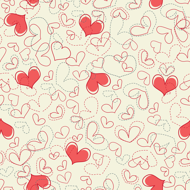 Hearts seamless pattern - Vector, Image