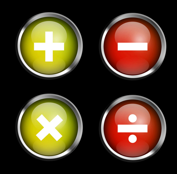 Signs of mathematical operations on buttons - Photo, Image
