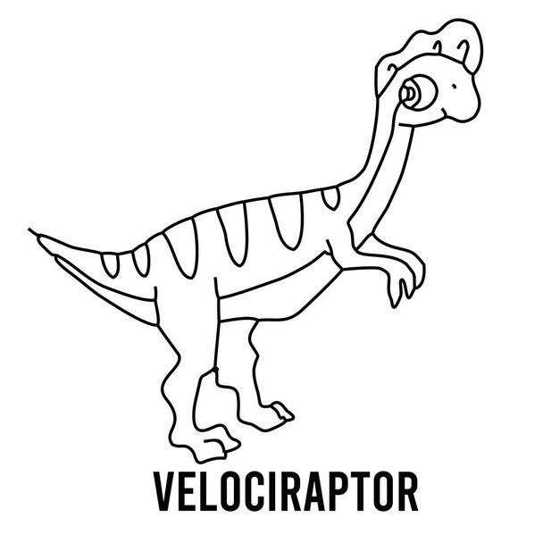 Dinosaur Coloring page for preschool children. Learn numbers for kindergartens and schools. Educational game. - Vector, Image