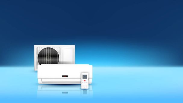 Air conditionné Système électrique Vecteur d'espace de copie - Vecteur, image