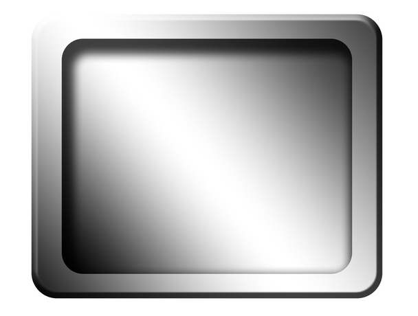 Chrome plank over white background. Blank illustration - Valokuva, kuva