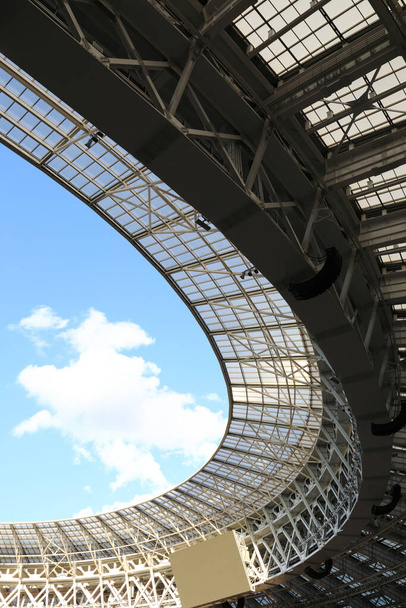 Open top of football stadium in summer - Φωτογραφία, εικόνα