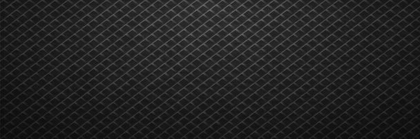 金属の背景に黒い線の正方形のパターン - ベクター画像