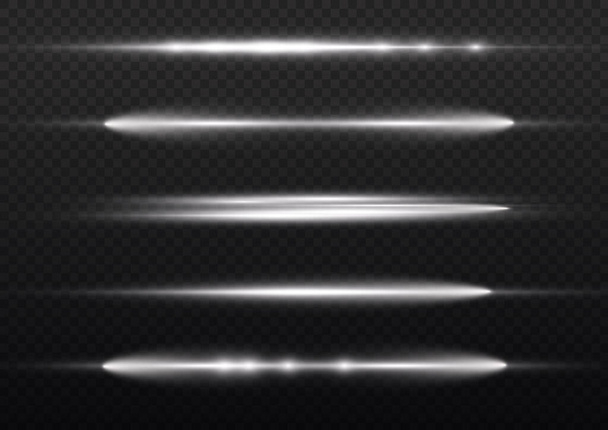Горизонтальні світлові промені, спалах білої горизонтальної лінії
 - Вектор, зображення