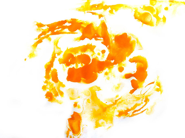 amarillo tinta al óleo, pintura, abstracto. Primer plano amarillo abstracto mano dibujar fondo de la pintura. Pintura al óleo de alta textura. - Foto, Imagen
