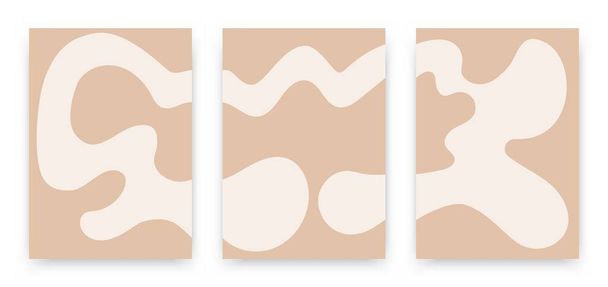 Abstrakte Plakate organische Formen. Dekorative Matisse inspirierte geometrische Form modernes Element. Vektor Kunstdruck, Wanddekor - Vektor, Bild