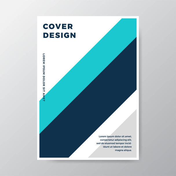Conception de brochures de couverture de livre dans un style géométrique. Illustration vectorielle. - Vecteur, image