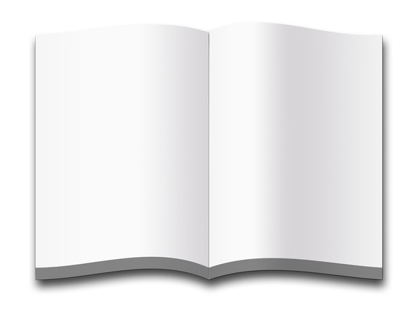 Libro abierto sobre fondo blanco. Imagen aislada
 - Foto, Imagen