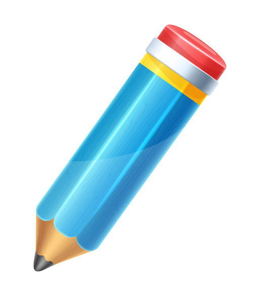Isolated Vector Cartoon Color Pencil - Vektör, Görsel