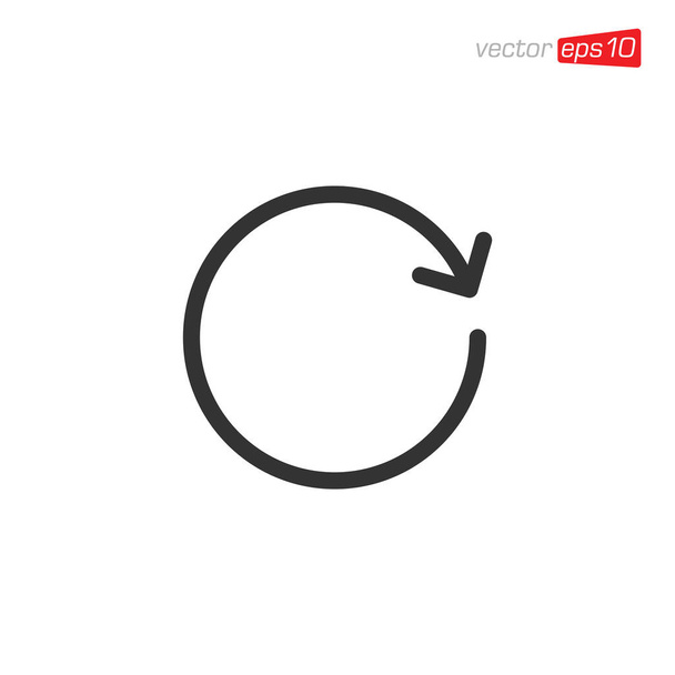 Vecteur de conception d'icône de flèche rotative - Vecteur, image